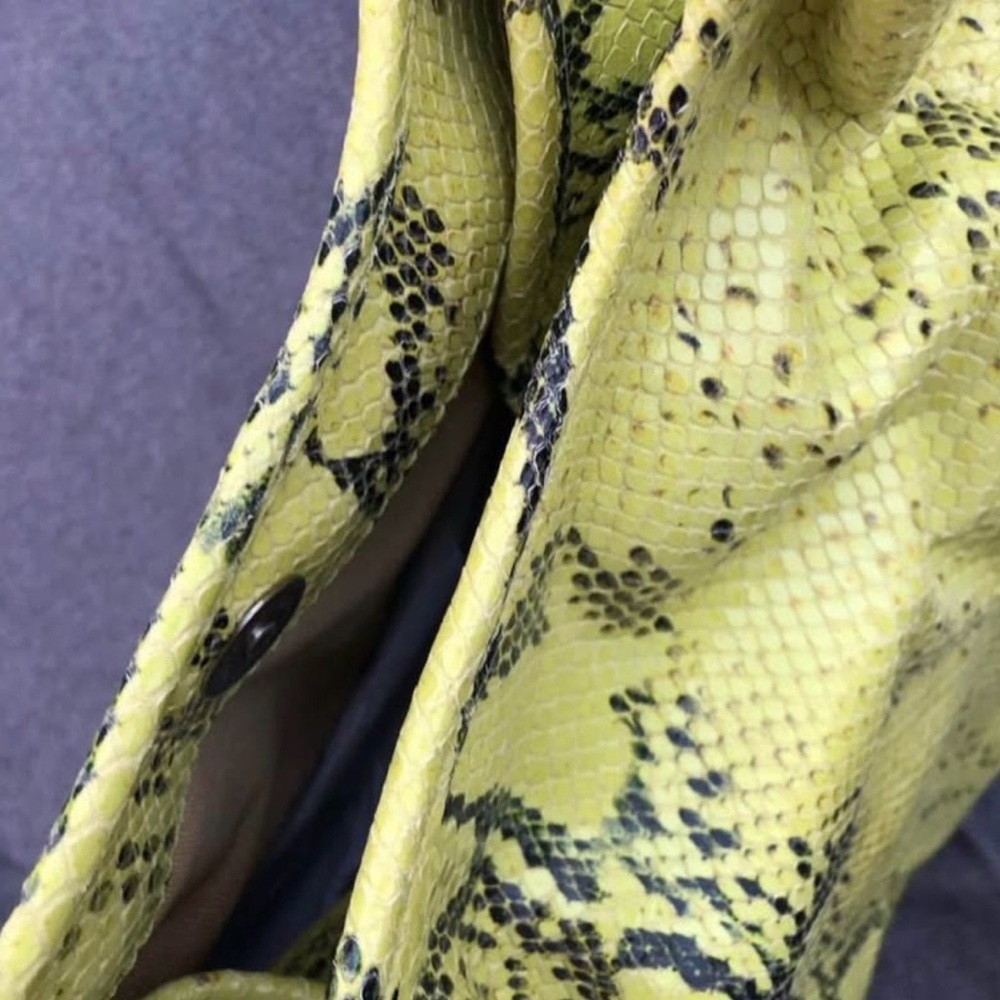 Cole Haan Yellow Snakeskin Hobo Bag - Picture 7 of 9